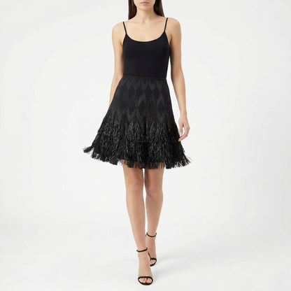 Alaïa Rappa Nui Raffia Fringe Skirt